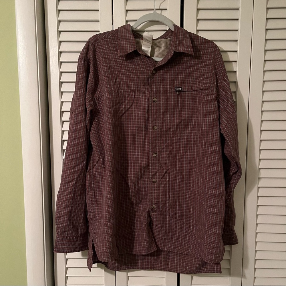The North Face Plaid Button Down Shirt Size Large